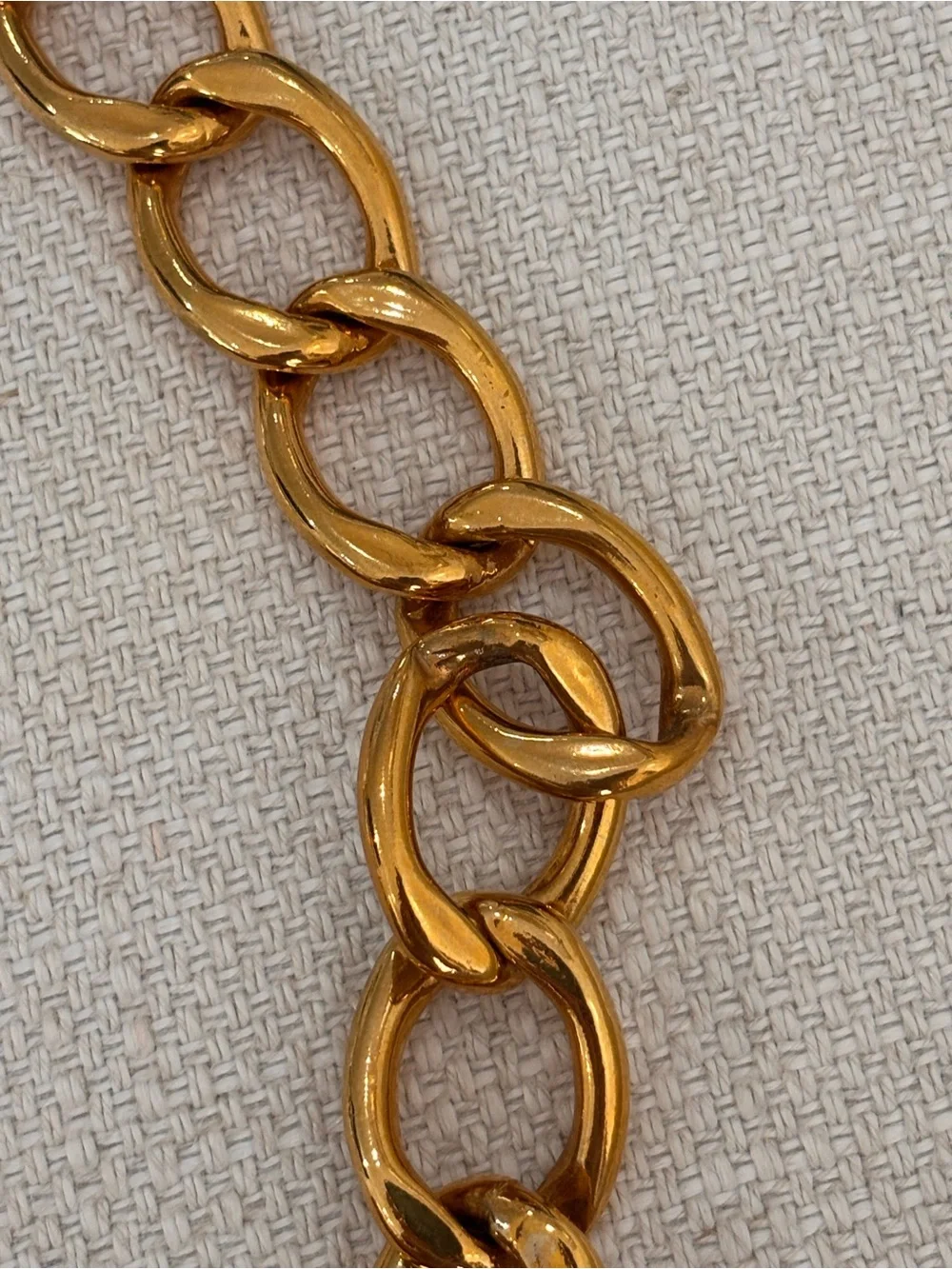 Authentic CHANEL gold plated chain belt big CC charm 92cm long